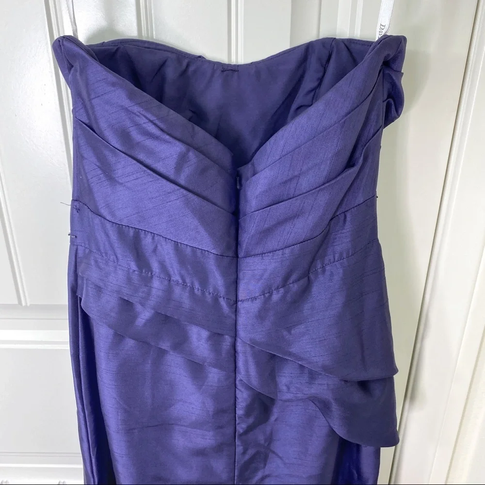 David's Bridal Lapis Strapless Maxi Gown Dress 2 - Picture 6 of 8